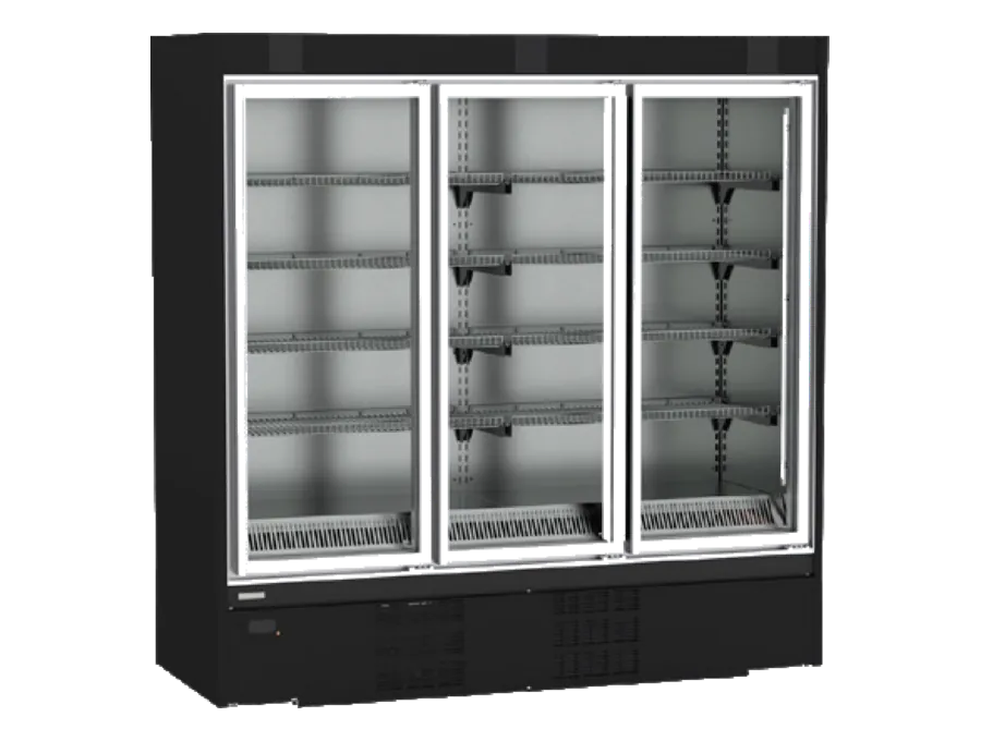 Refrigerador vertical de tres puertas IKON en acero inoxidable